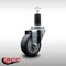 Service Caster 3.5'' SS Thermoplastic Rubber Wheel Swivel 1-1/4'' Expanding Stem Caster SCC-SSEX20S3514-TPRB-114 - alternate 4